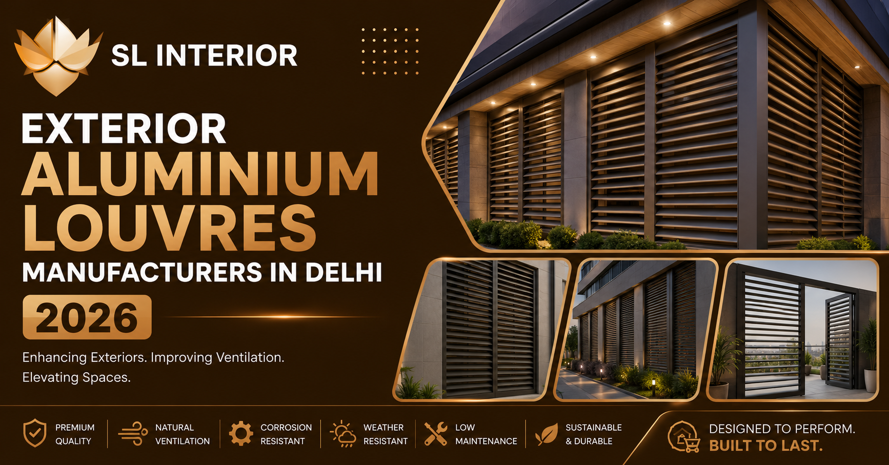 Exterior Aluminium Louvres Manufacturers in Delhi