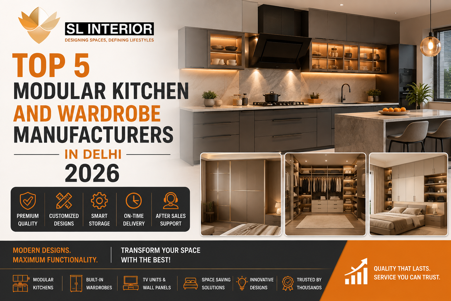 Top 5 Modular Kitchen and Wardrobe Manufacturers in Delhi 2026