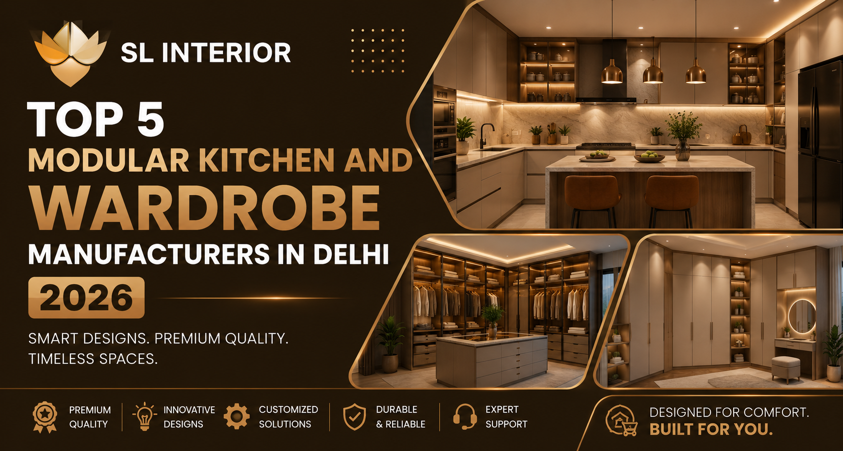 Top 5 Modular Kitchen and Wardrobe Manufacturers in Delhi 2026