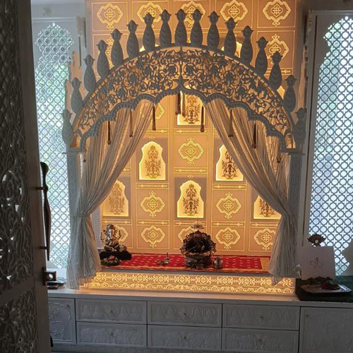 Aesthetic Four Pillar Corian Temple Manufacturers in Delhi