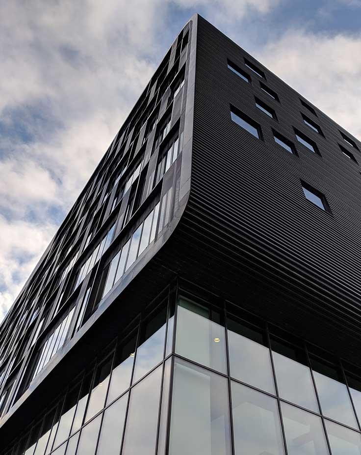 Black Mild Steel Glass Facade Manufacturers in Delhi